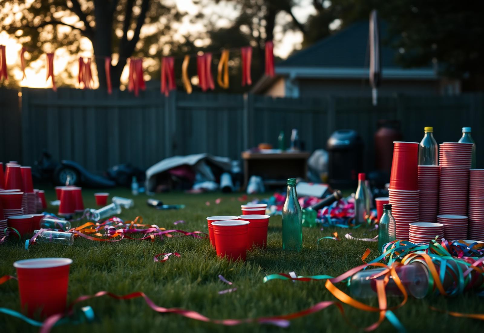 Backyard after the party
